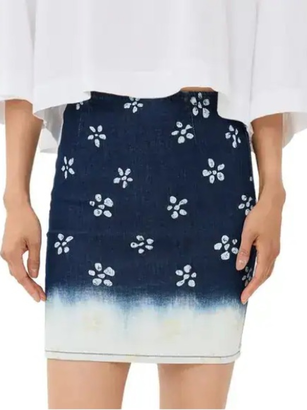 NWT Marni Bleached Flower Denim Mini Skirt | $595 MSRP